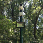 camera sur mât avec retroprojecteur IR