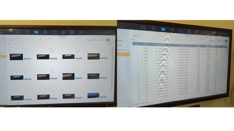 photo ecran visualisant une liste de plaque d'immatriculation et les photos
