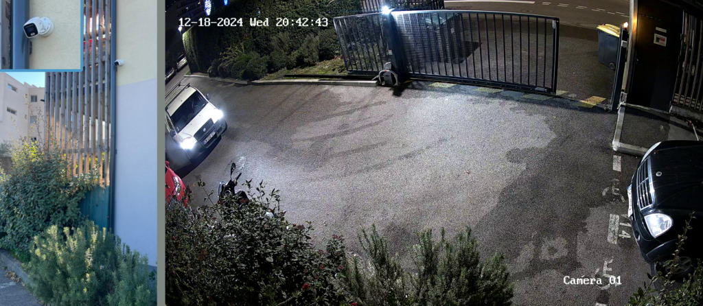 Caméra Surveillance portail d'entrée